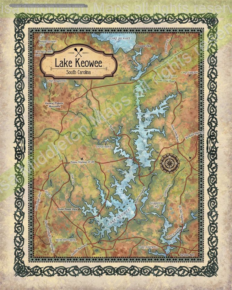 Travel Map Feature Lake Keowee, South Carolina Great River Arts