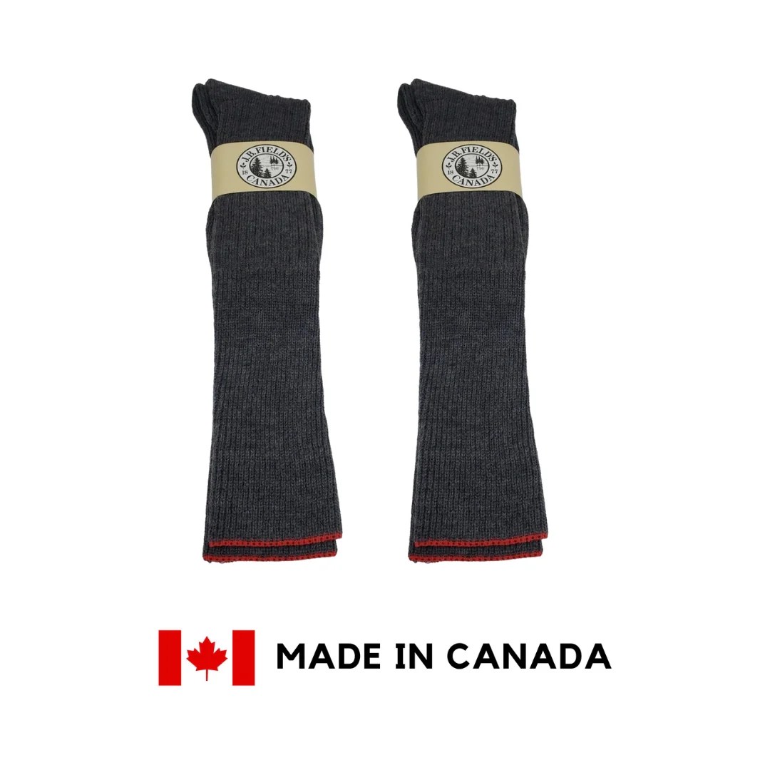 Knee high boot socks J.B. Field's Made in Canada Great Sox
