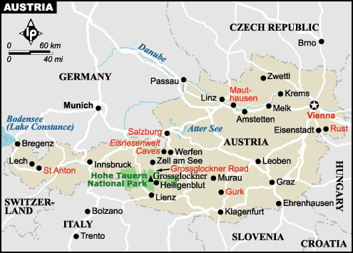 Tourist Map Of Austria Austria Map Europe - Country Map Of Austria