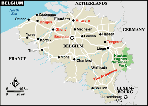 Tourist Map Of Belgium Belgium Map Europe - Country Map Of Belgium