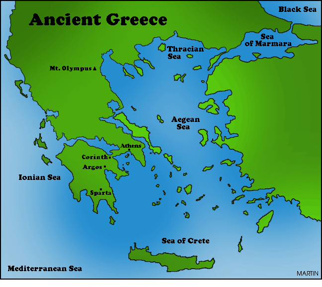 Greek And Rome Map Ancient Greek And Roman Gods, Characters And Creatures Clip Art By Phillip Martin, Ancient Greece Map