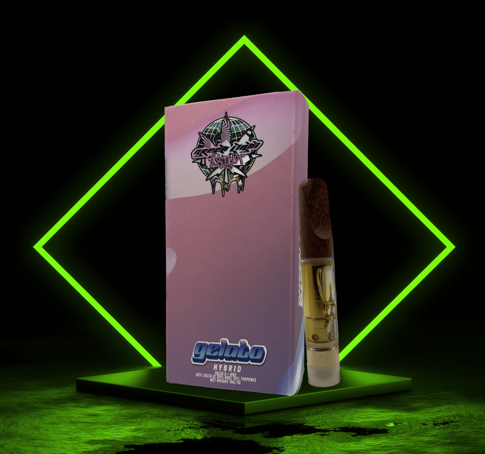 Gelato Delta 8 and HHC Cartridge Green Light District