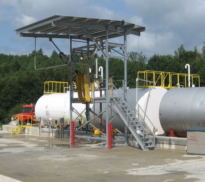 GREEN Tank Truck Loading Racks and Platforms Manufactured by Benko