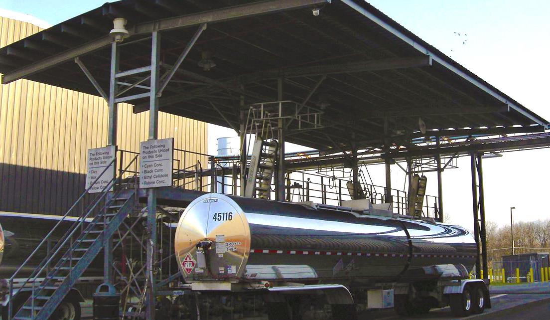 GREEN Tank Truck Loading Racks and Platforms Manufactured by Benko