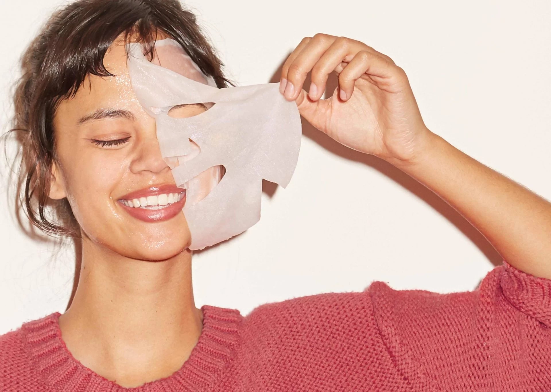 These 6 sheet masks are totally biodegradable green+simple