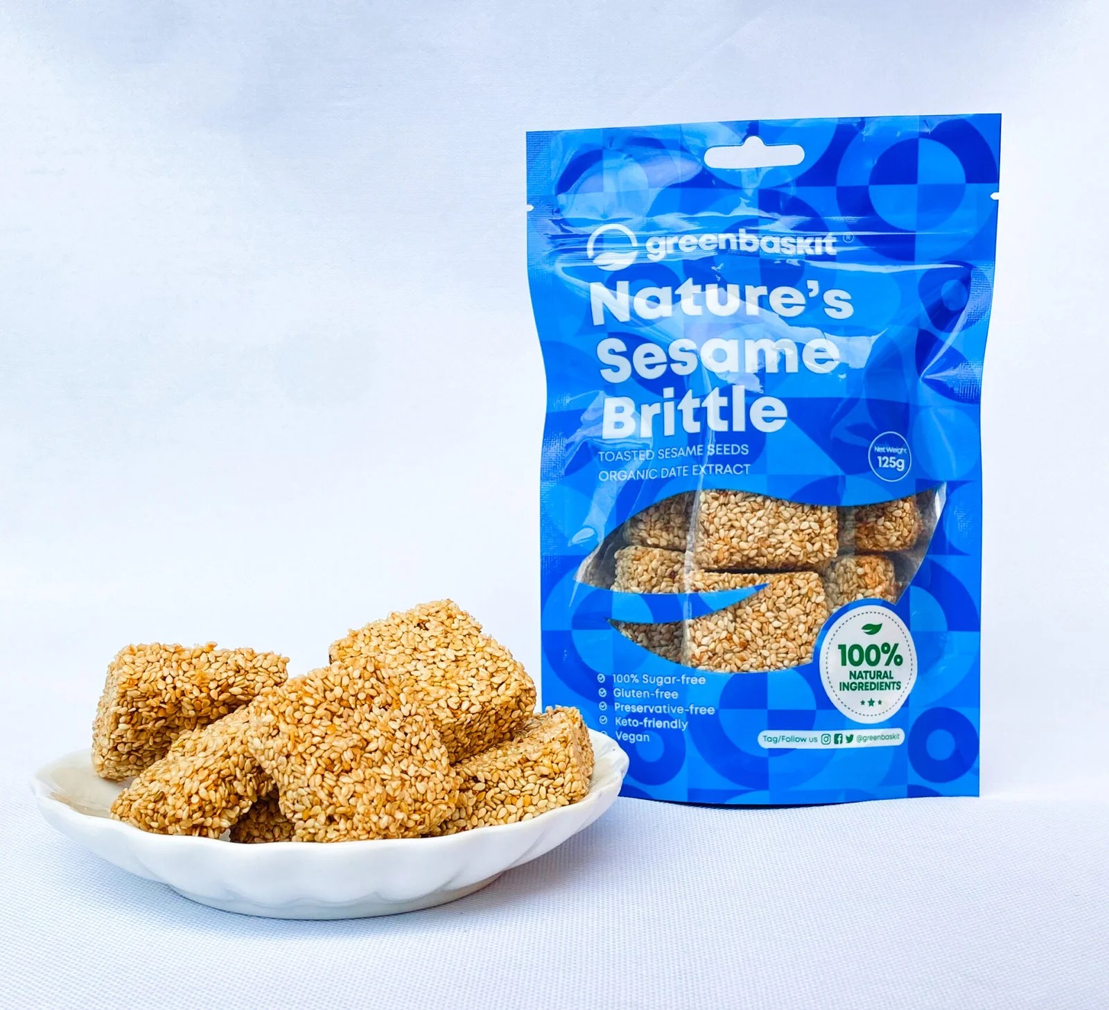 Sesame Seeds Brittle Green Baskit