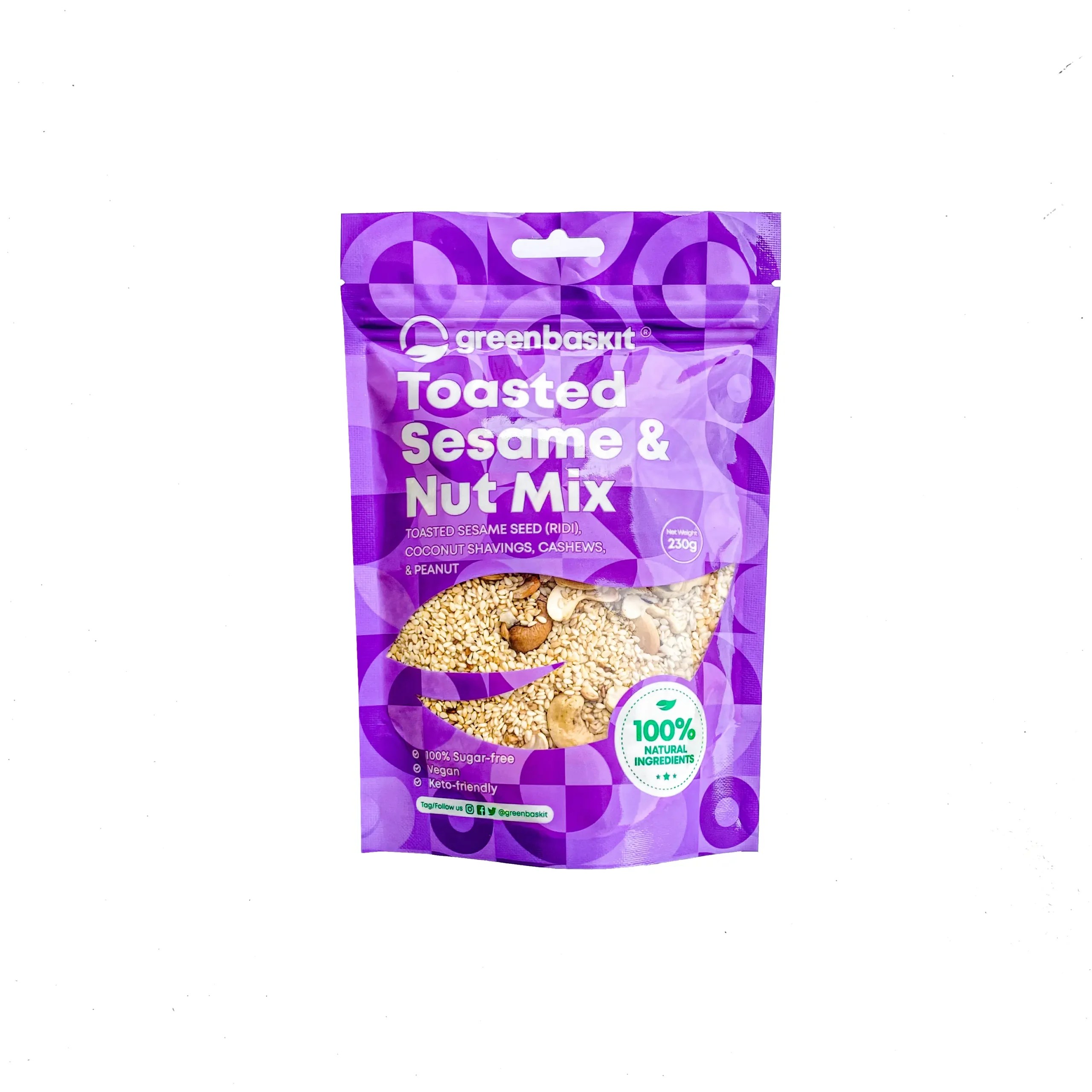 Toasted Sesame Seed&Nut Mix Granola Green Baskit