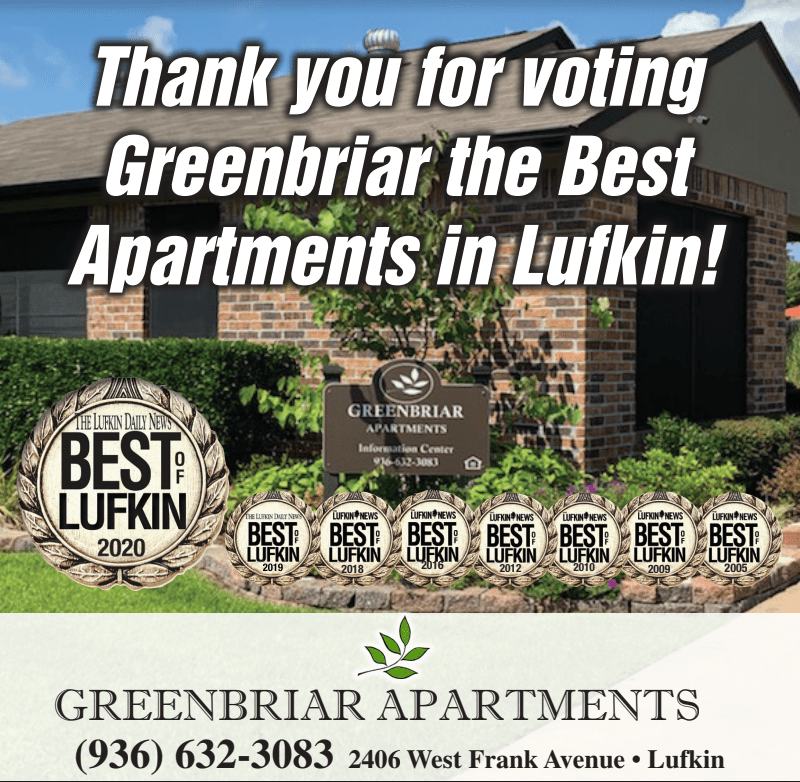 Greenbriar Apartments in Lufkin, Texas Pet Friendly Apartments