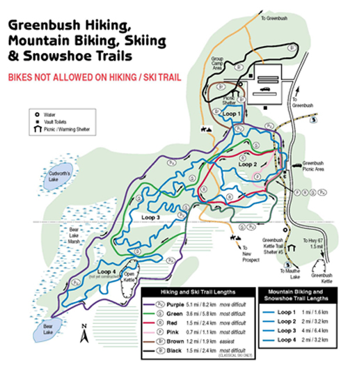 Trail Map Northern Kettle Moraine Nordic Ski Club