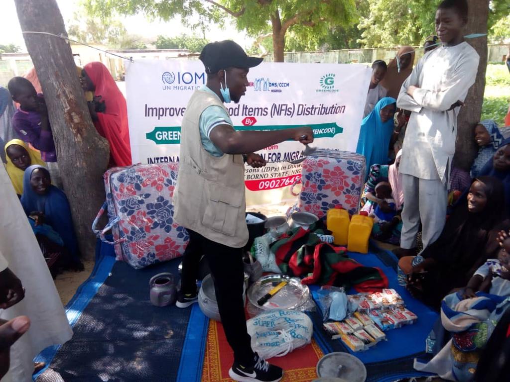 Distribution of NFI kits to IDPs in Borno state GREENCODE