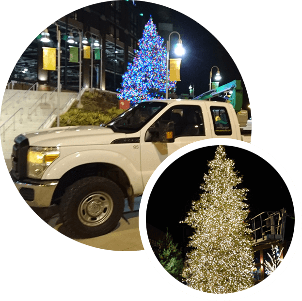 Commercial Holiday Lighting Services in Green Bay Green Cut, Inc.