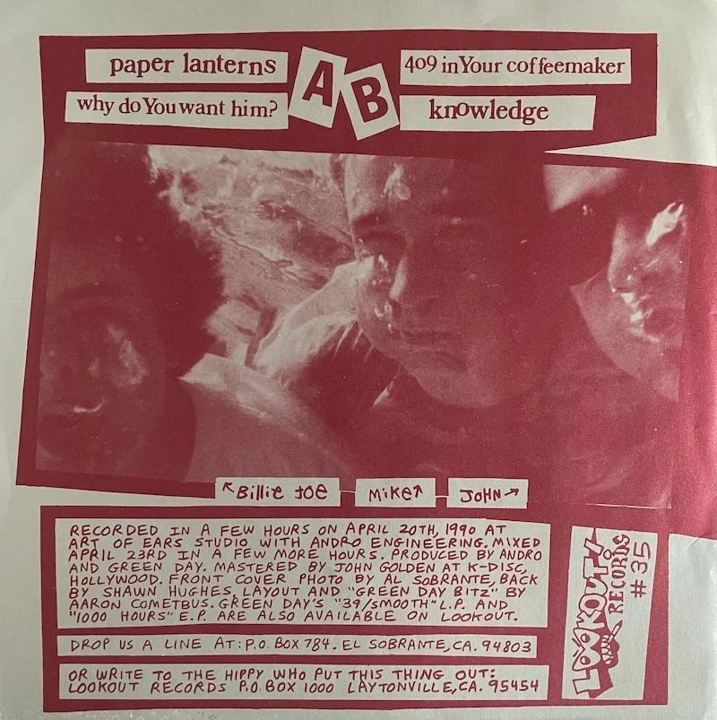 Green Day Slappy EP Discography GreenDay.fm