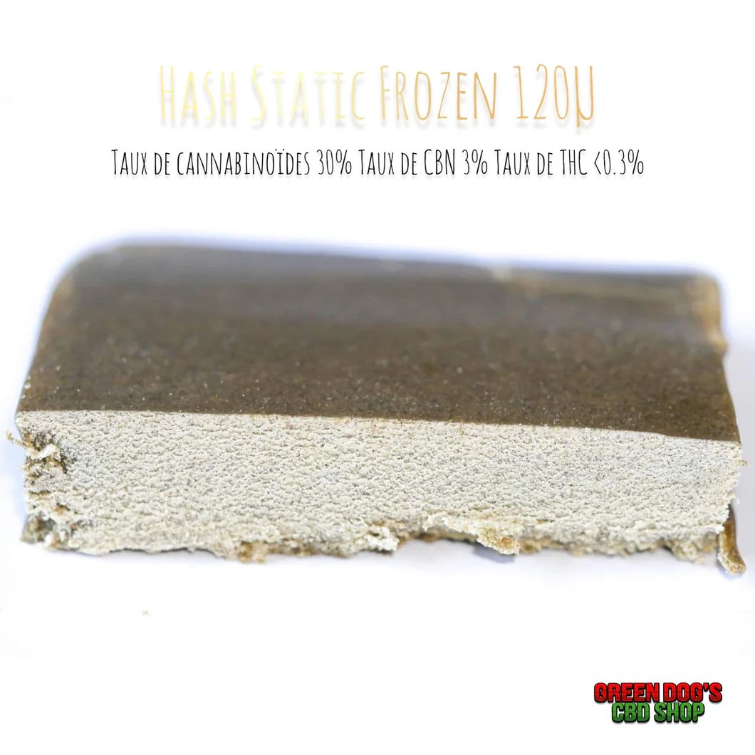 Hash Static Frozen 120µ CBD 30 Résine CBD fabriquée à la main