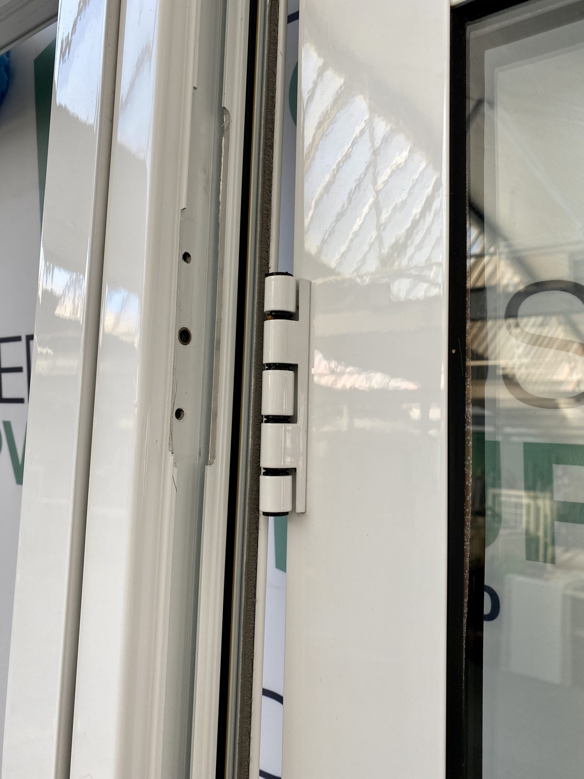 Aluminium White French doors Green doors