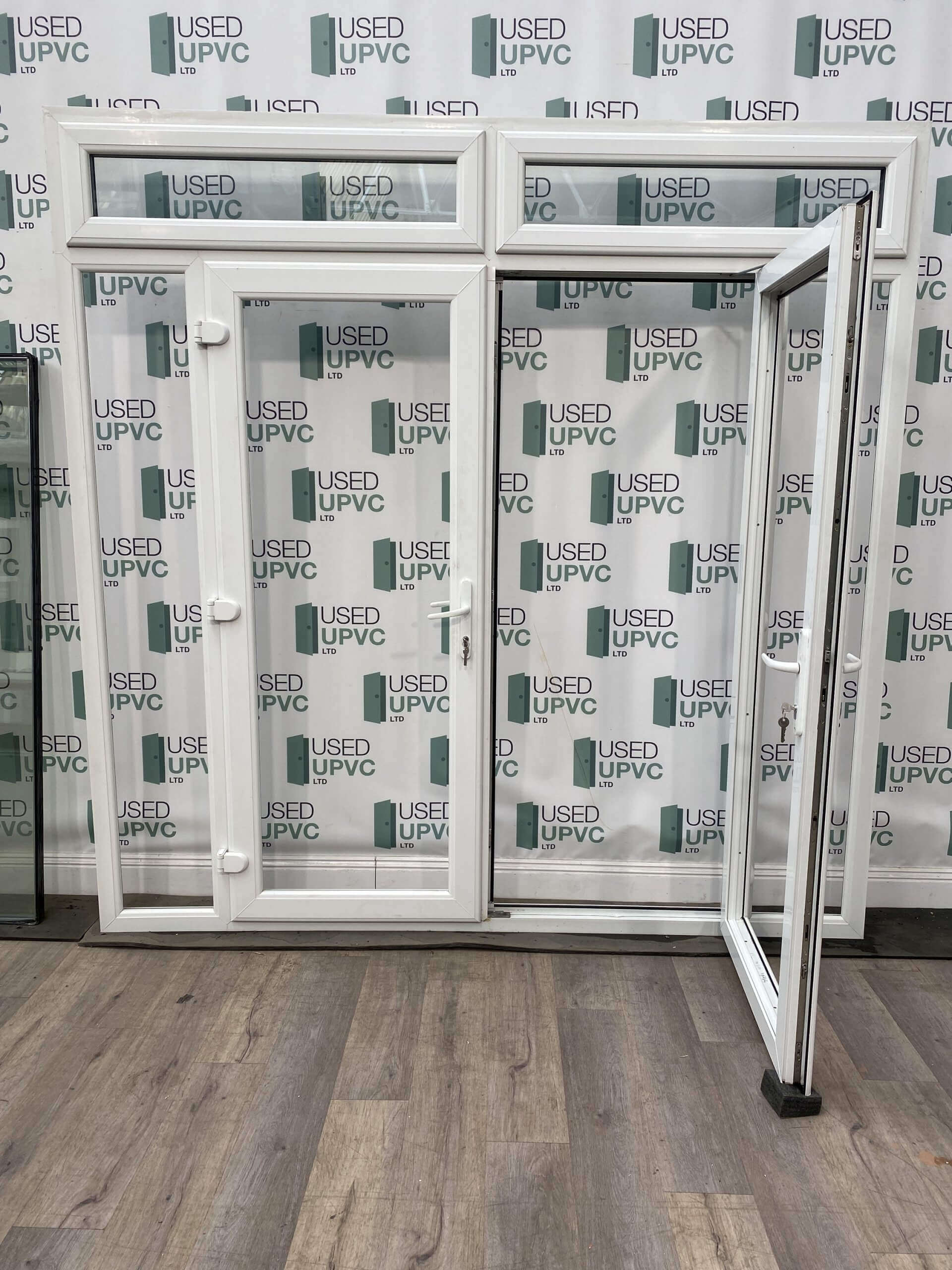 Upvc Pvcu French Doors White Side Light Panel Tall Top Window Side