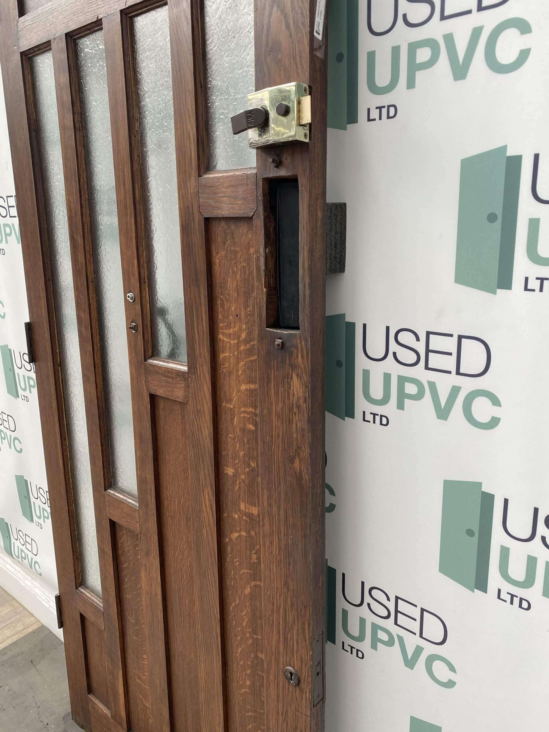 Bespoke Wooden Front Entrance Door Solid Oak Varnished Exterior