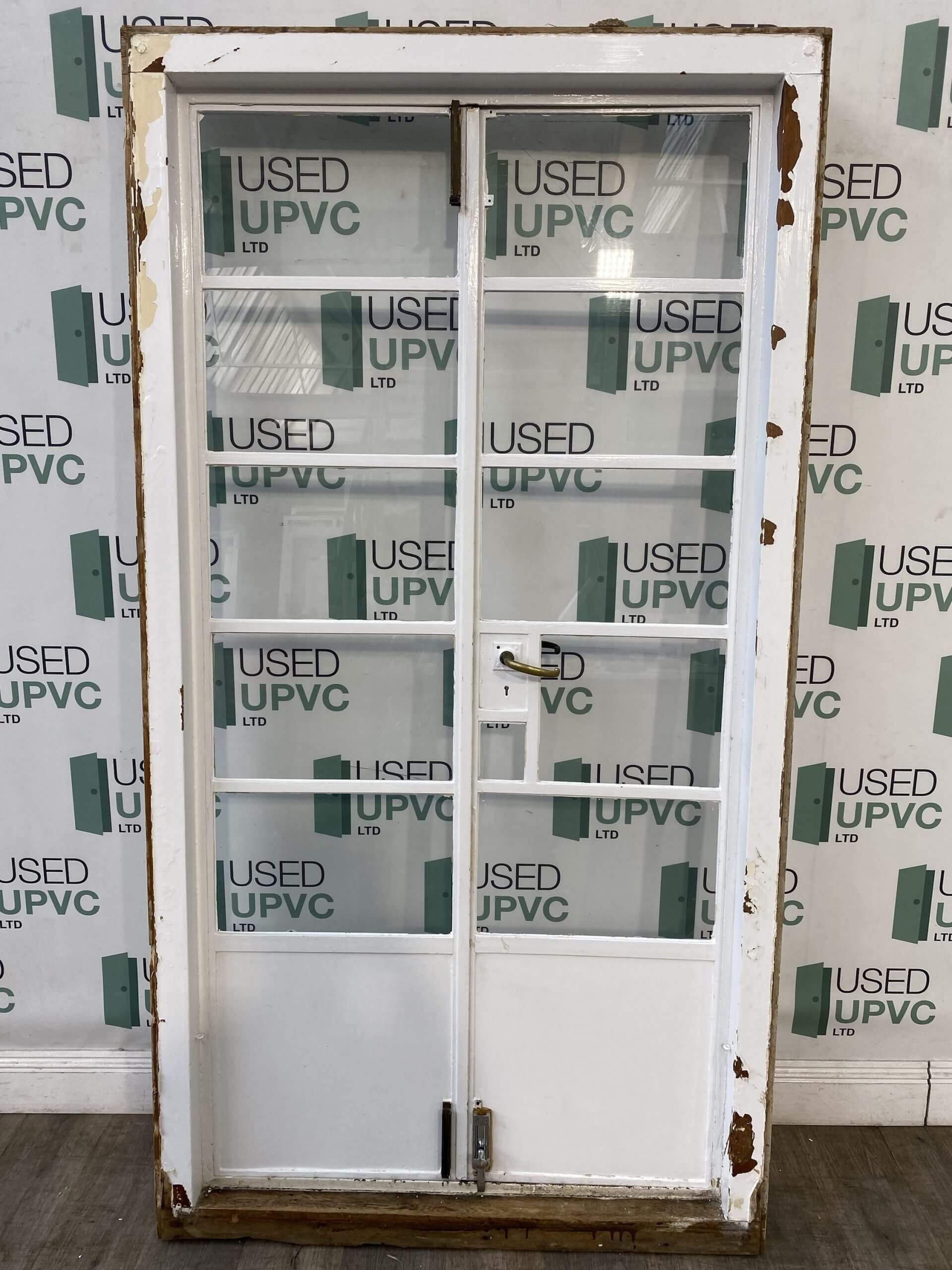 Crittall Steel White French Doors Green doors