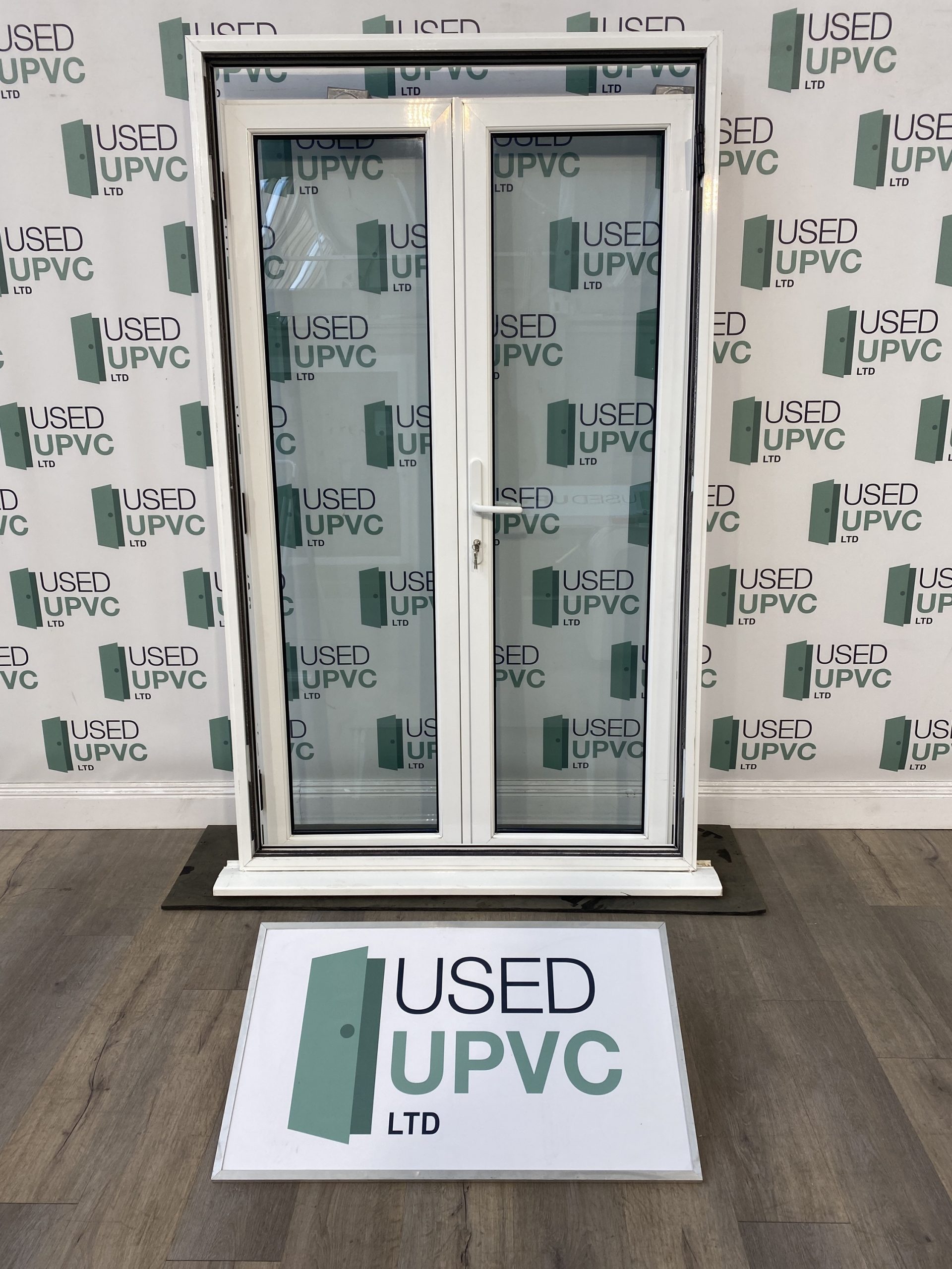 Aluminium White French Doors Green doors