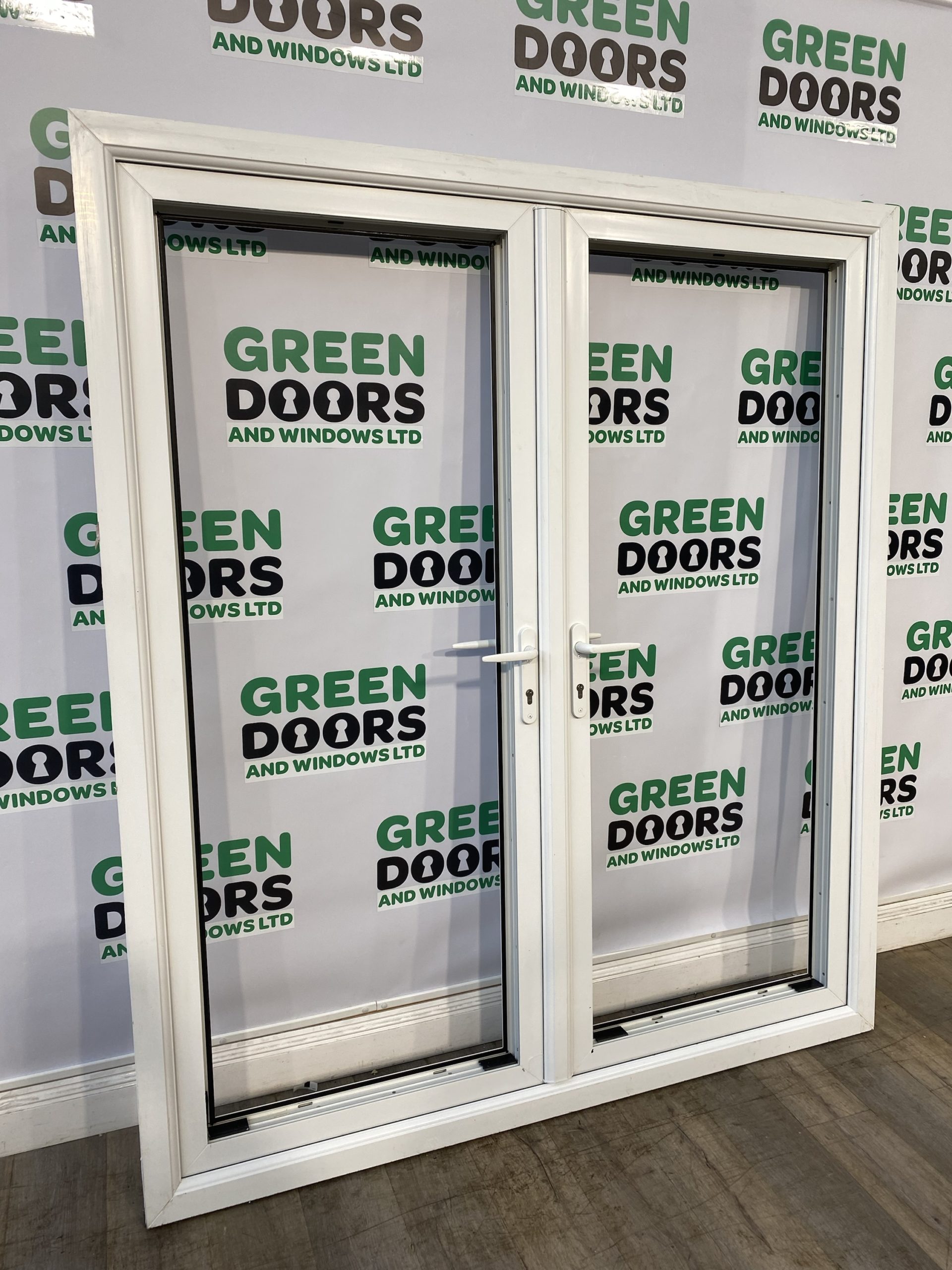 Eurocell Upvc White French Doors Green doors
