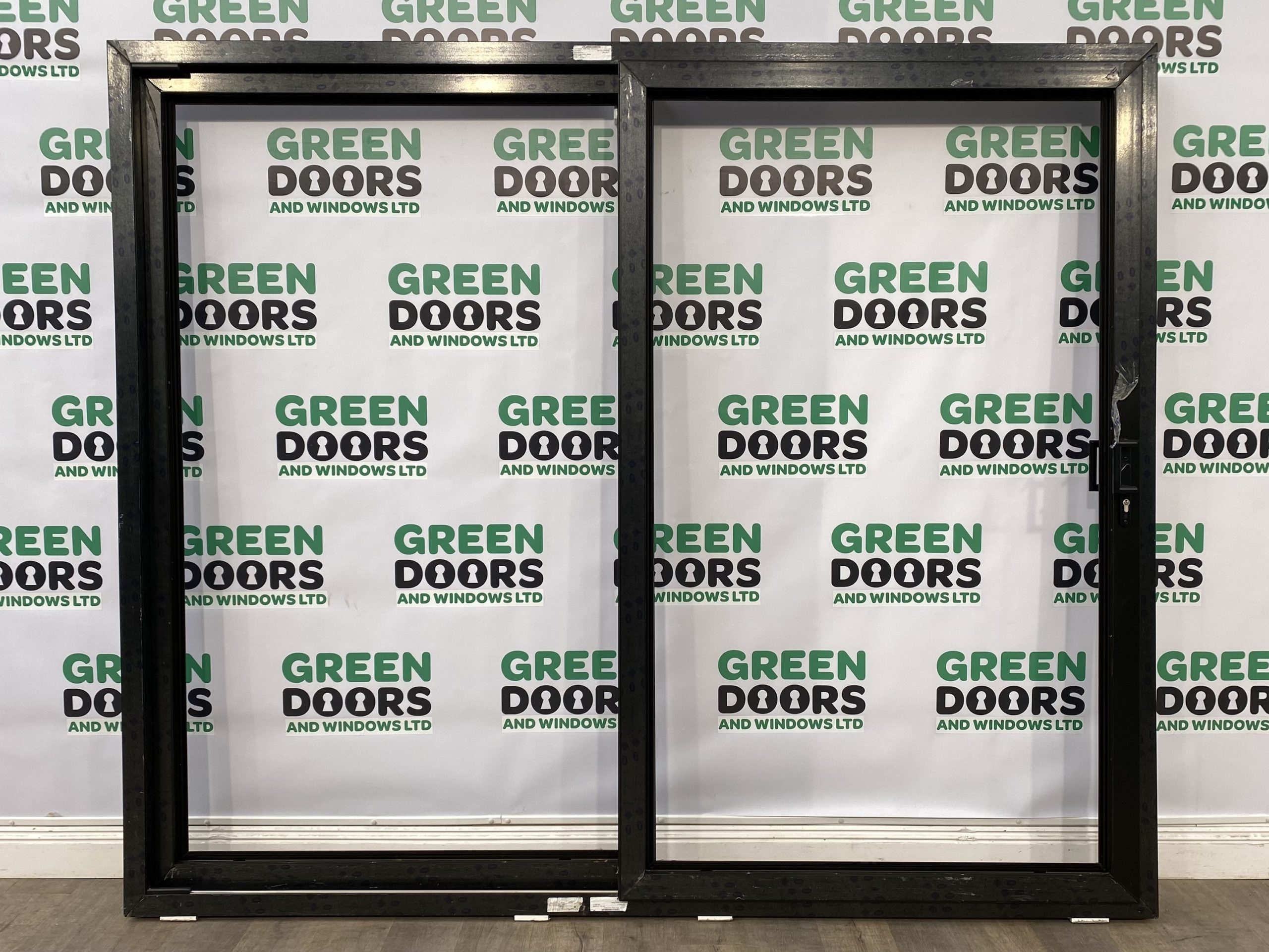 VEKA Upvc Black Patio/Sliding Doors Green doors