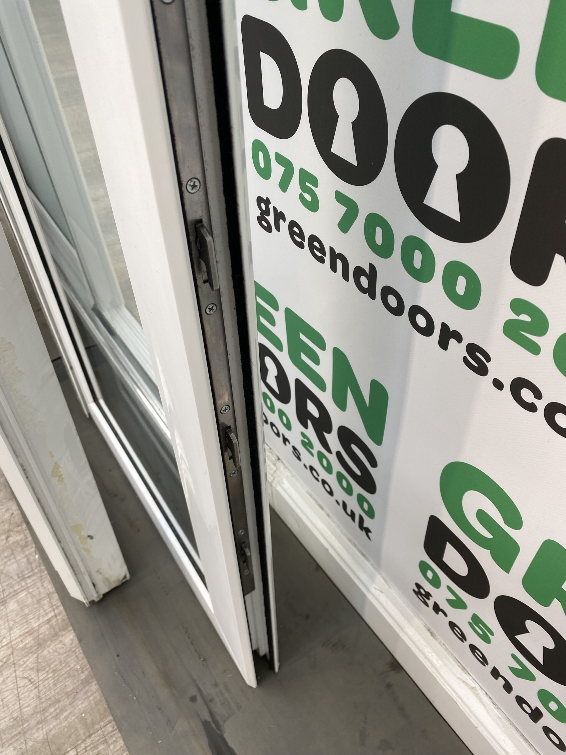 Eurocell Upvc White Patio/Sliding Doors Green doors