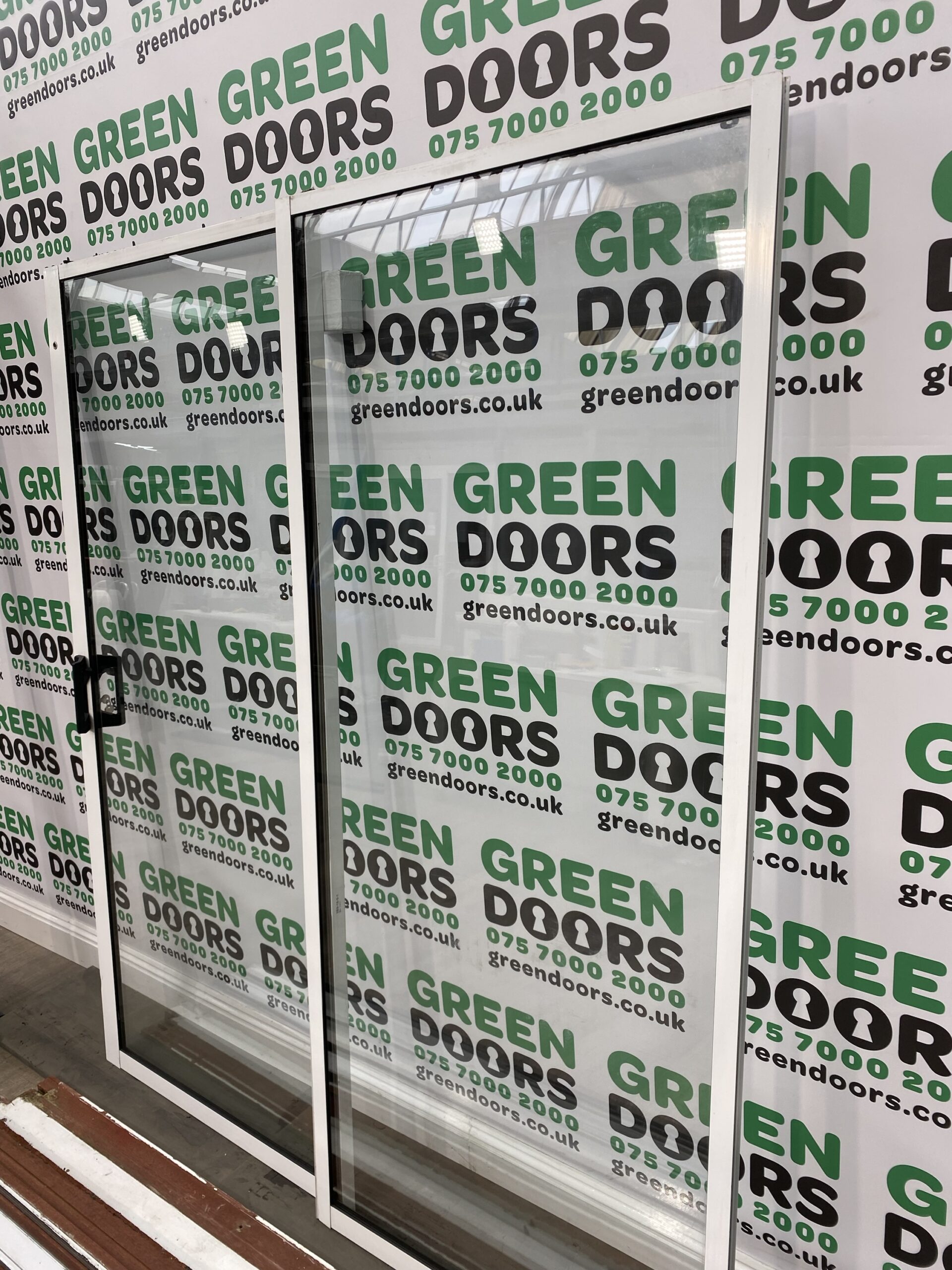 Aluminium White Patio/Sliding Doors Green doors