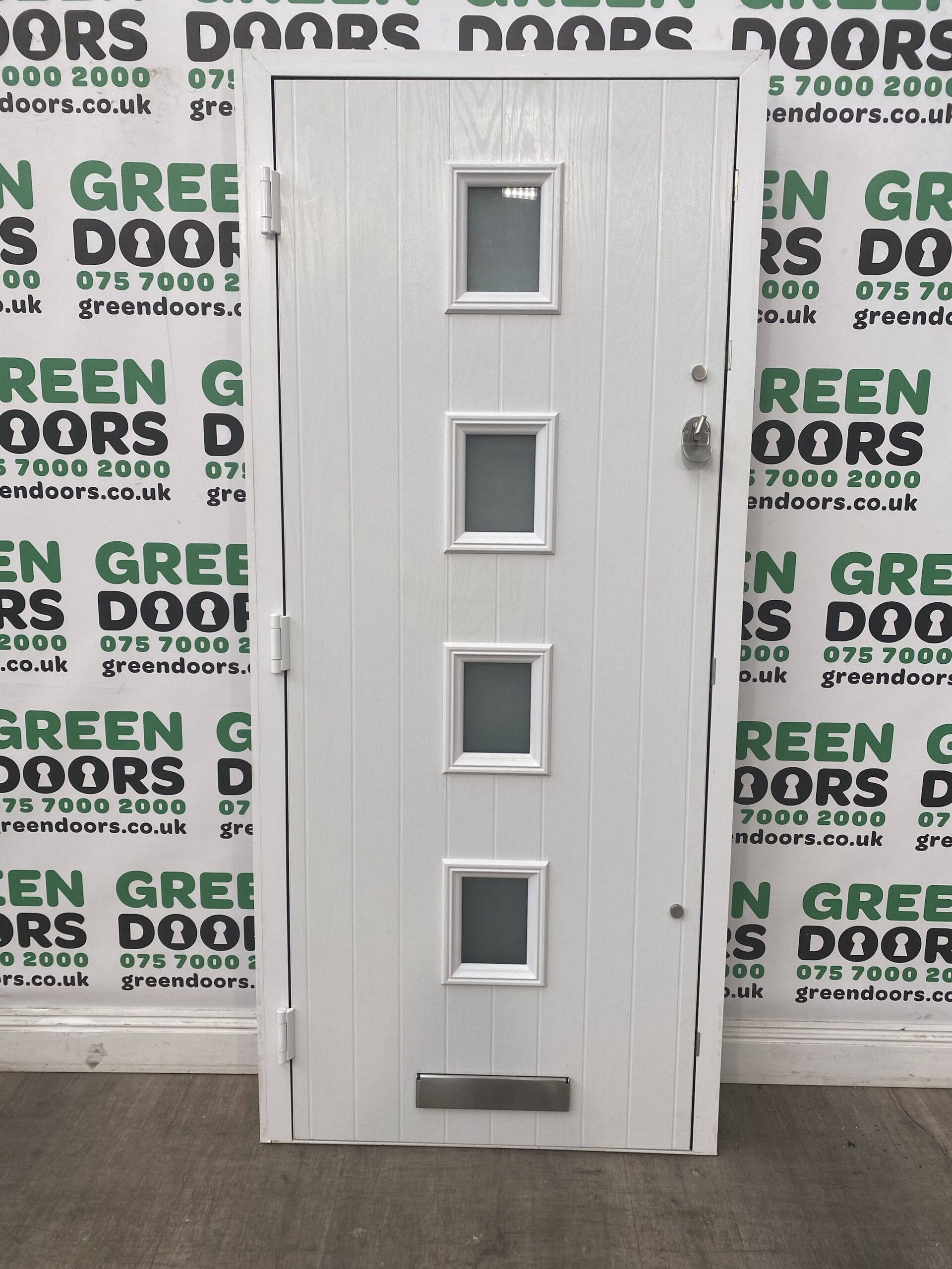 'VEKA' uPVC Anthracite Grey Front Door Green doors