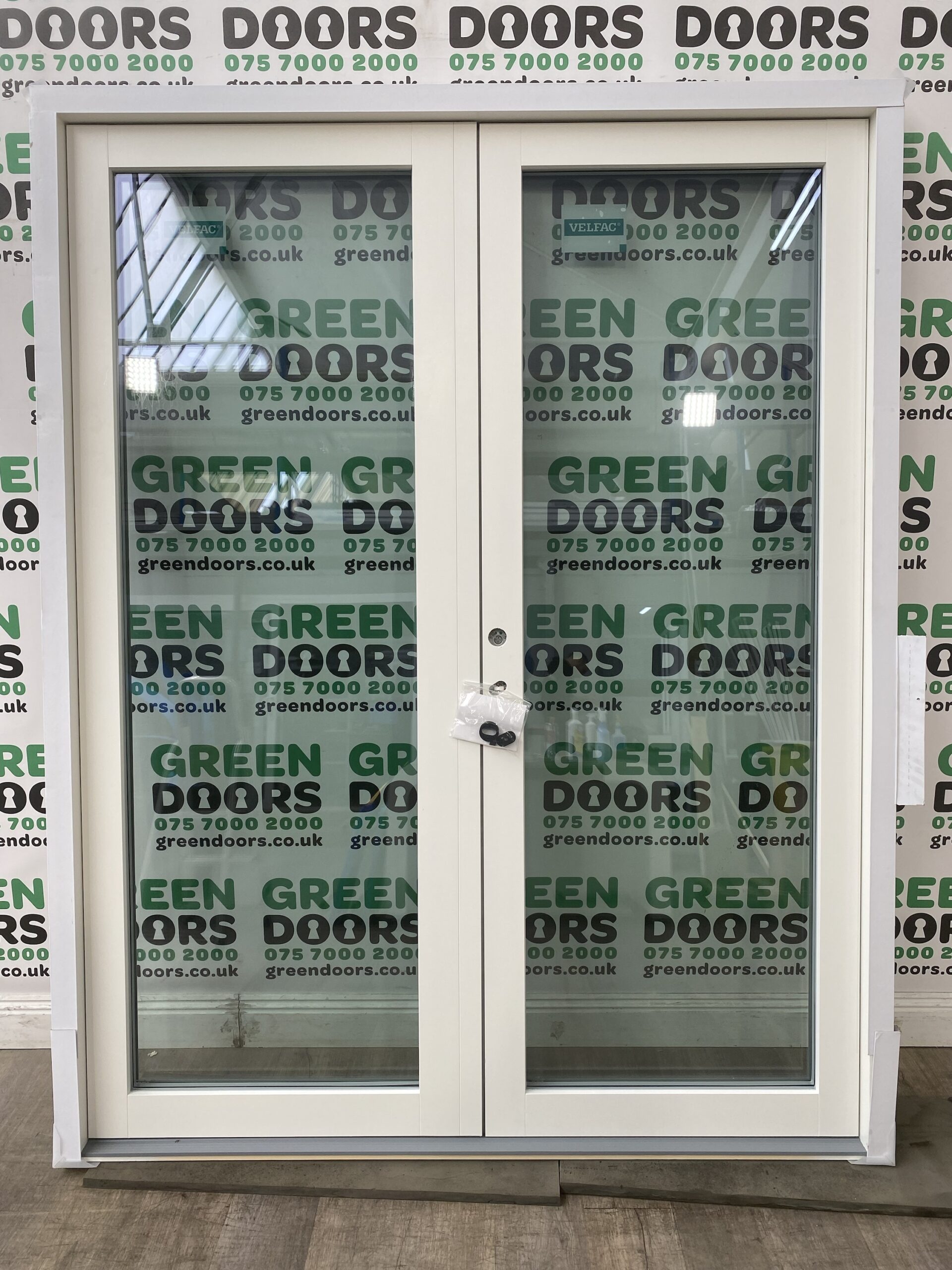 Velfac Aluminium Anthracite Grey French Doors Green doors