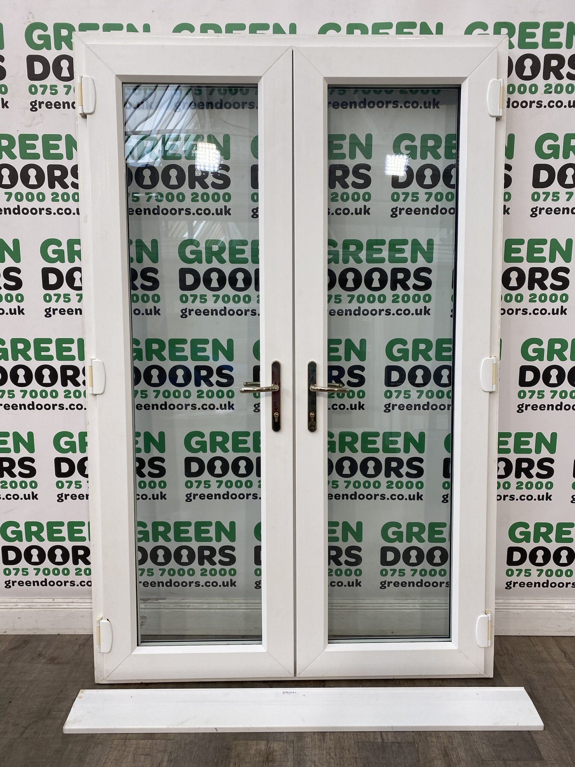 uPVC White French Doors Green doors