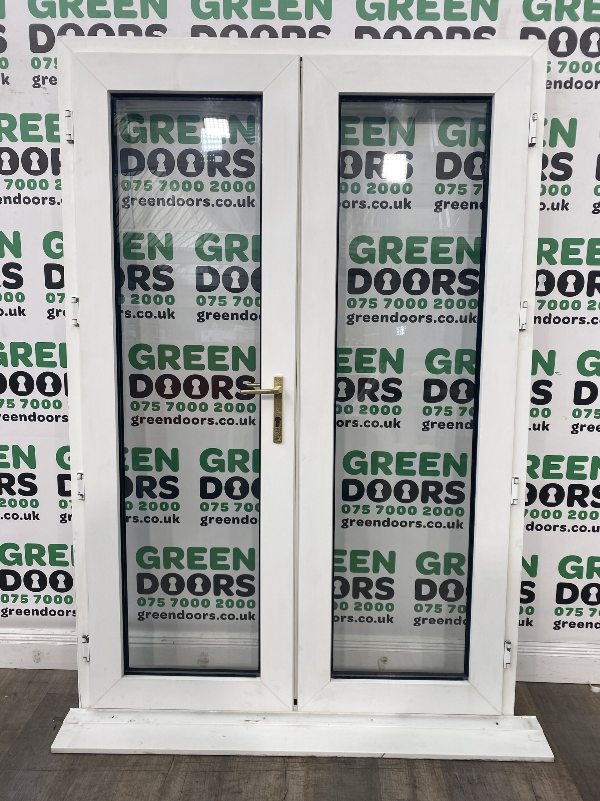 uPVC White French Doors Green doors