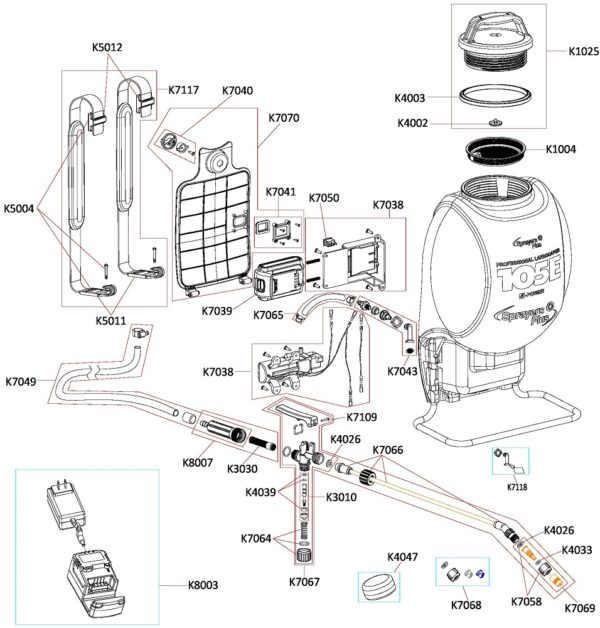 Sprayers Plus 105E 4 Gallon Professional Electric Backpack Sprayer