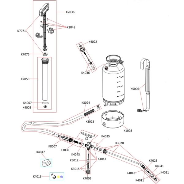 Sprayers Plus CS10ACID 1 Gallon Hand Held 10A Series Compression