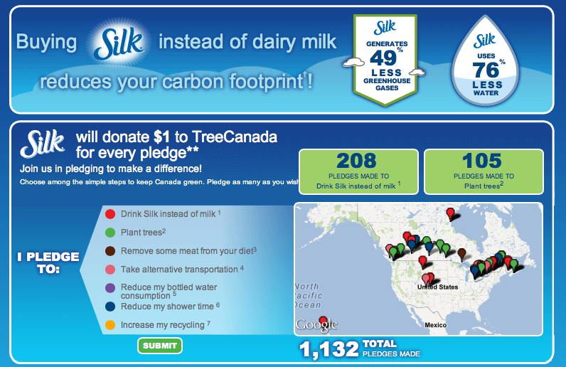Silk Canada and Tree Canada promote cutting your carbon emissions