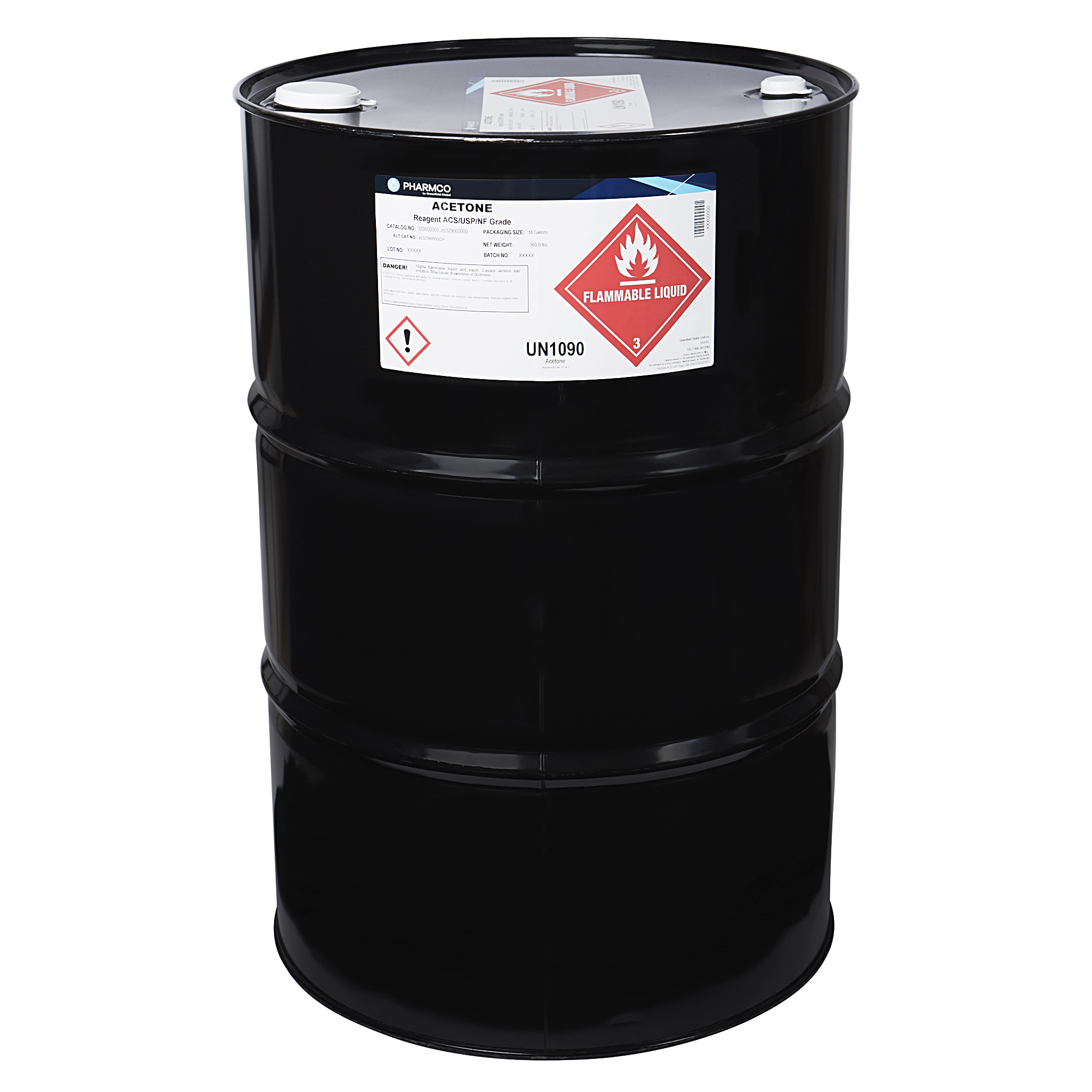 Acetone 55 Gal Metal Drum