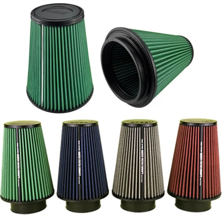 Universal Cone Air Filters Green Replacement Air Filters UK