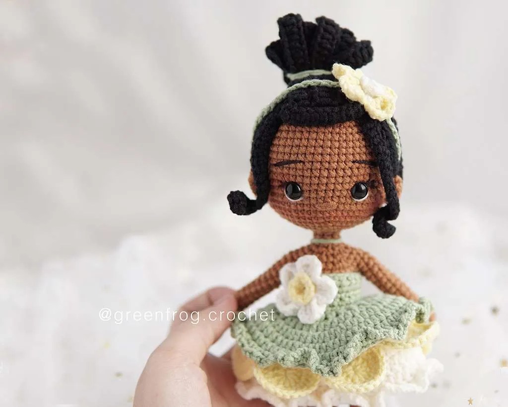 Crochet The Princess and The Frog crochet frog prince polymer clay crochet hook Princess Tiana