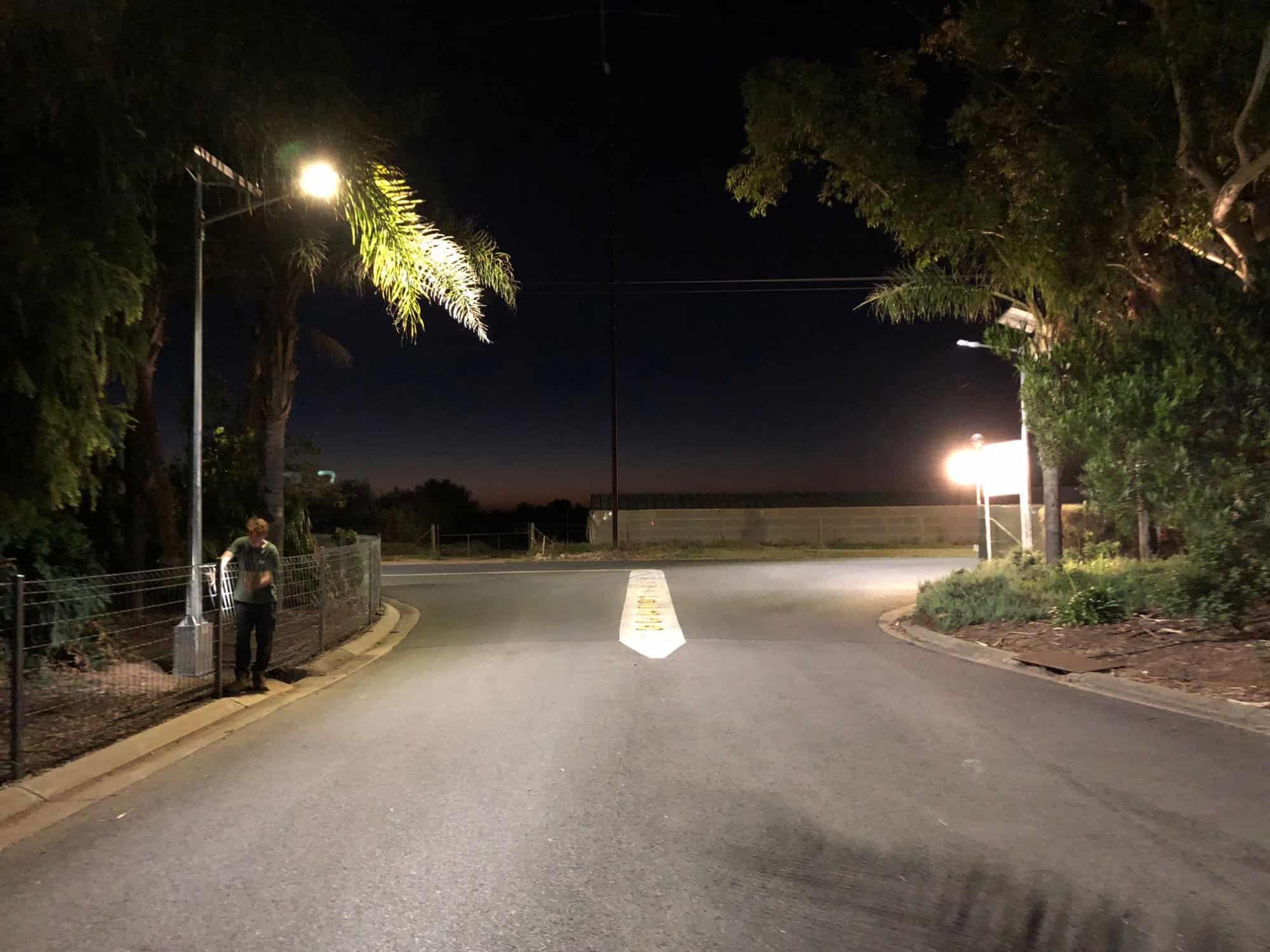 Solar Entrance Lighting Palms Residential Village Green Frog Systems