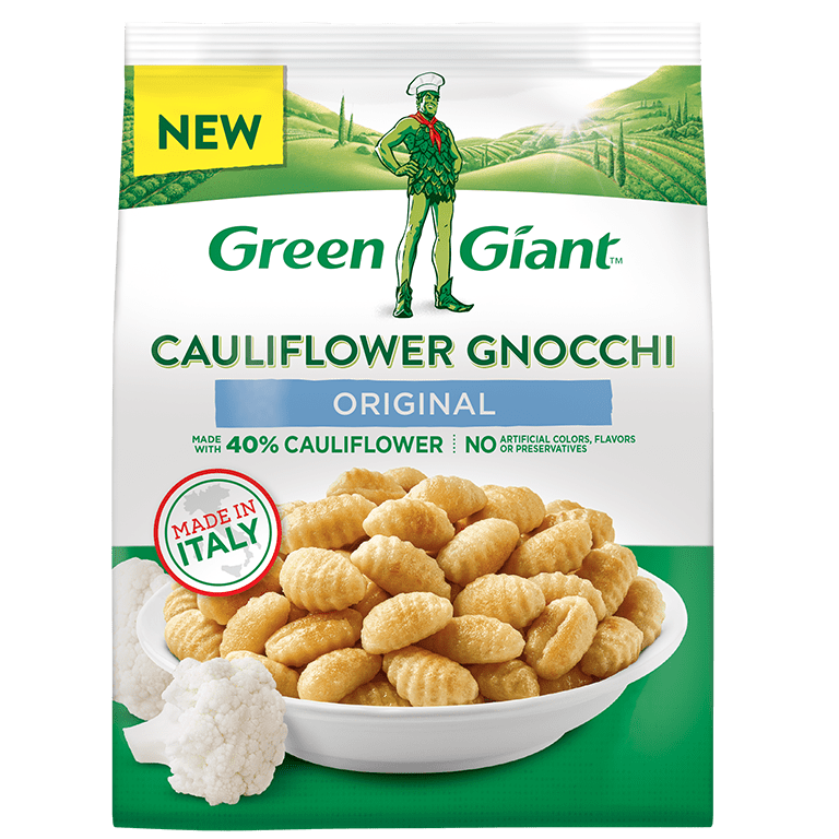 Three Cheese Cauliflower Gnocchi Bake Recipe Green Giant