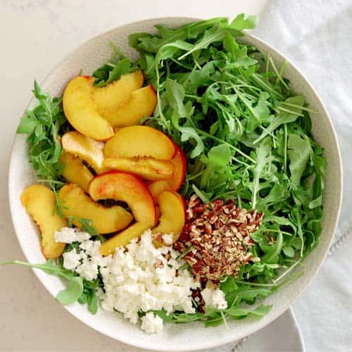 Nectarine Arugula Salad Green Healthy Cooking