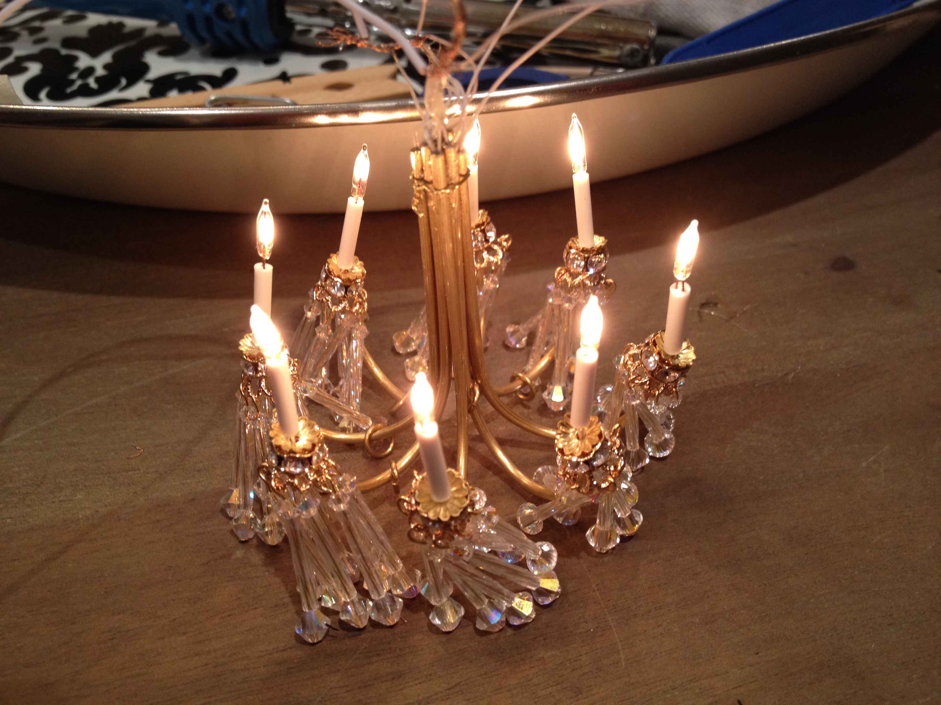 Dollhouse chandelier assembly tutorials or DIYs General Mini Talk