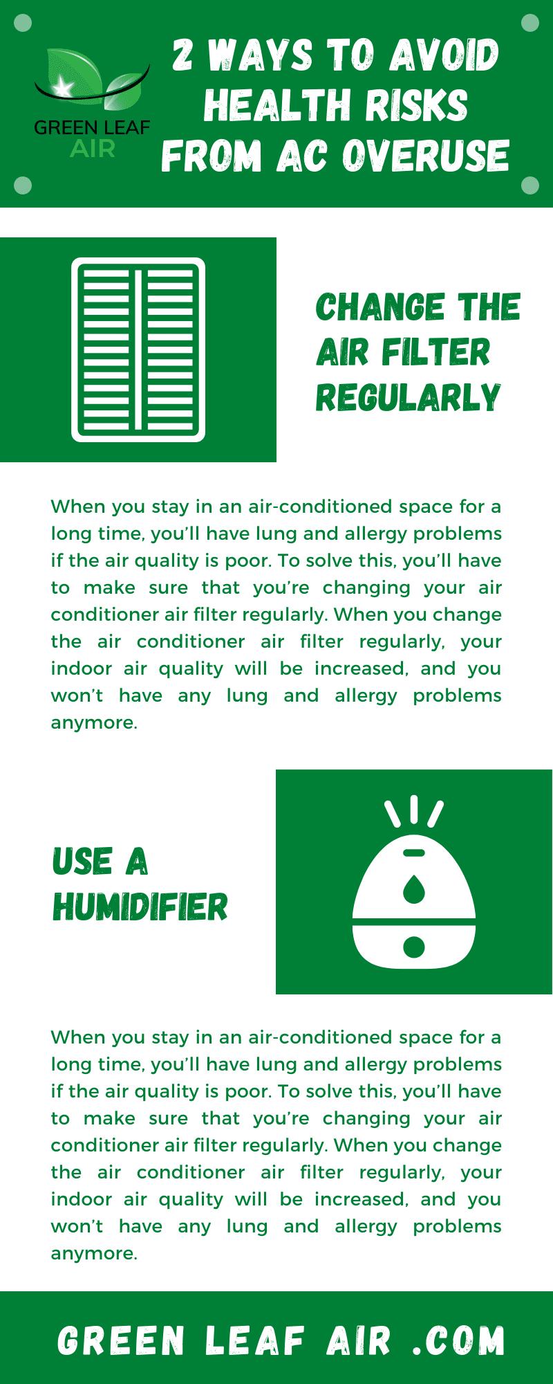 2 Ways to Avoid Health Risks from Air Conditioning Overuse