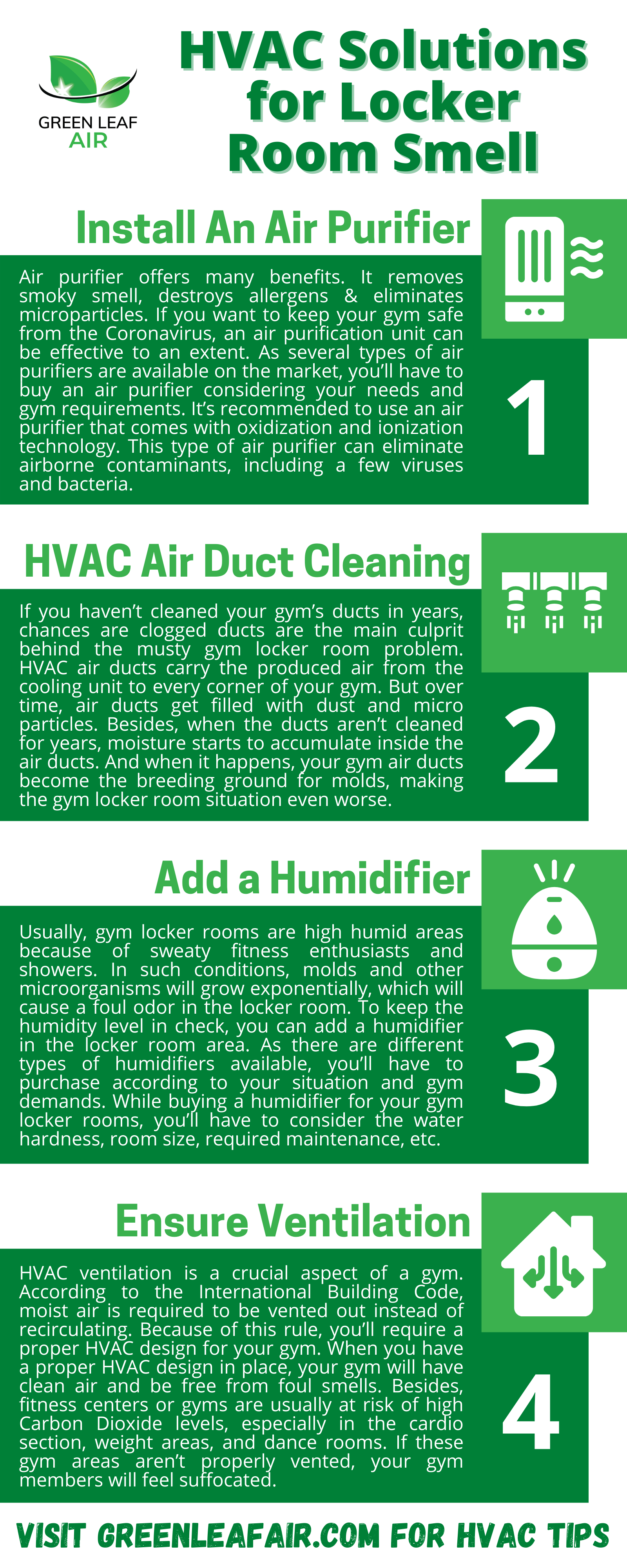 4 HVAC Solutions for Locker Room Smell Green Leaf Air