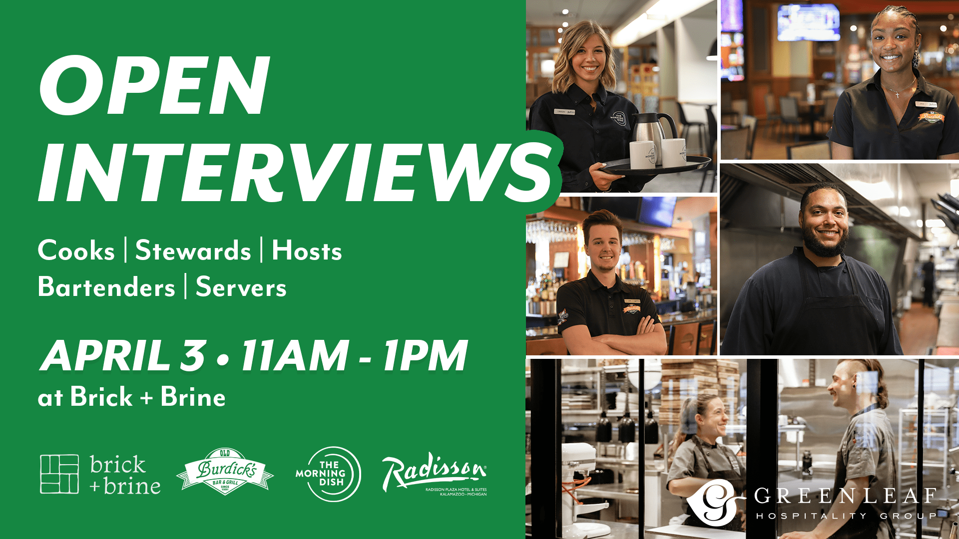 Open Interviews Food & Beverage Greenleaf Hospitality Group