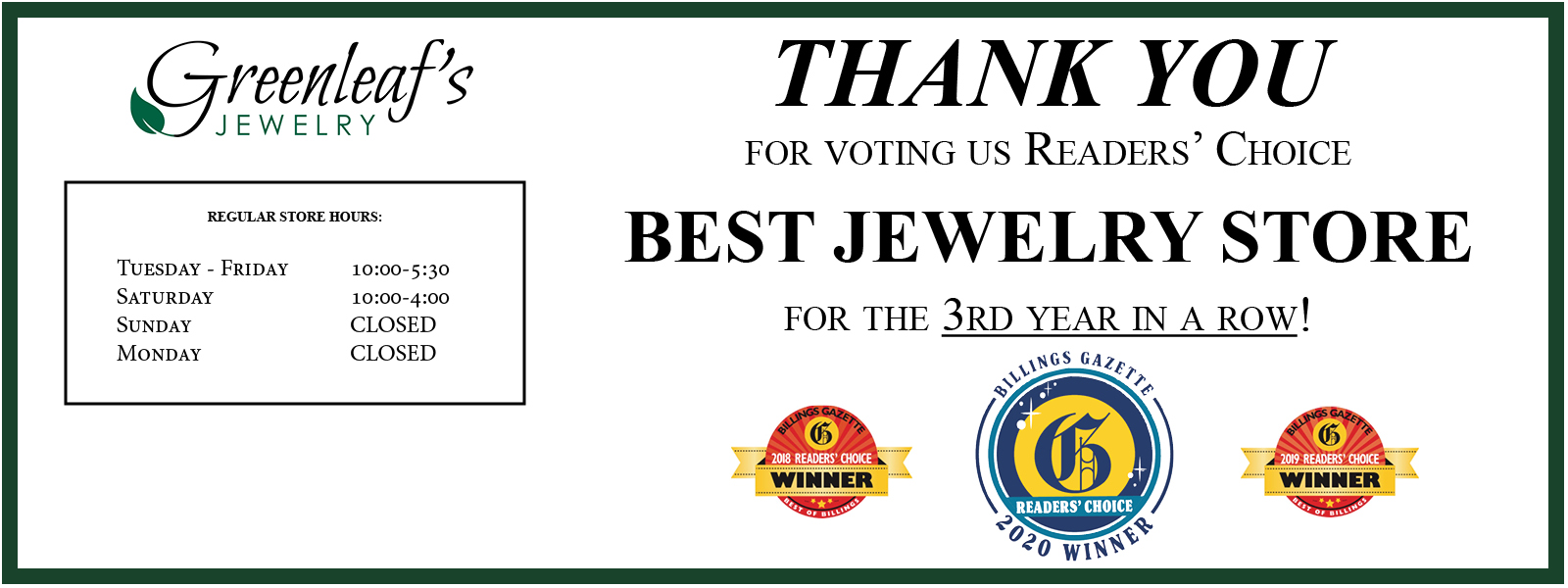 Greenleaf’s Jewelry Jewelry Sales, Consignment & Repair