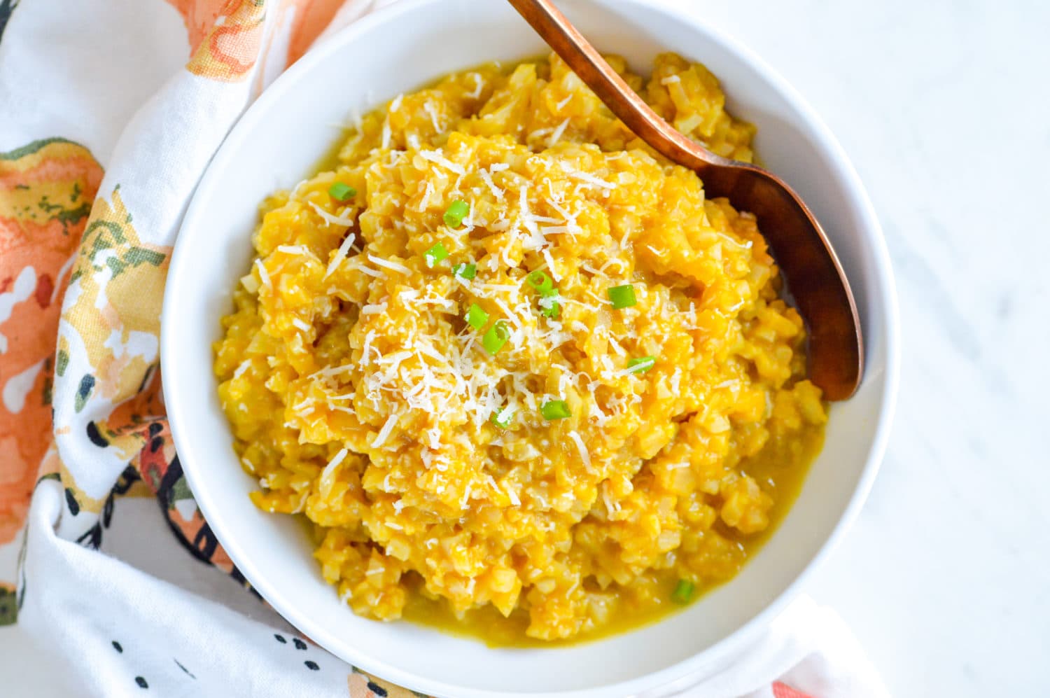 Pumpkin Cauliflower Rice Risotto Healthy Cauliflower Rice Side Dish