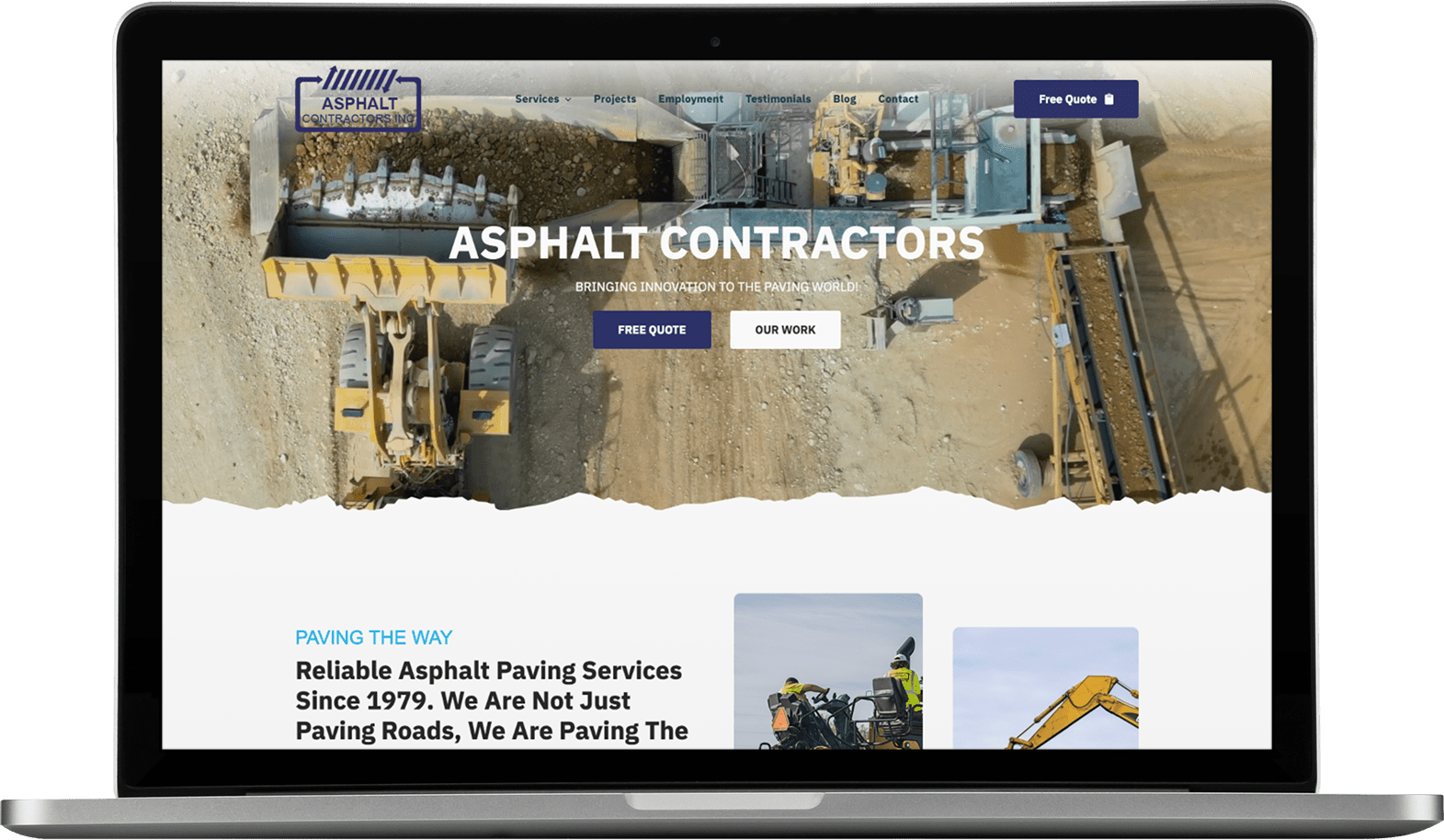 Asphalt Contractors site Design Greenlight Designs Project Portfolio