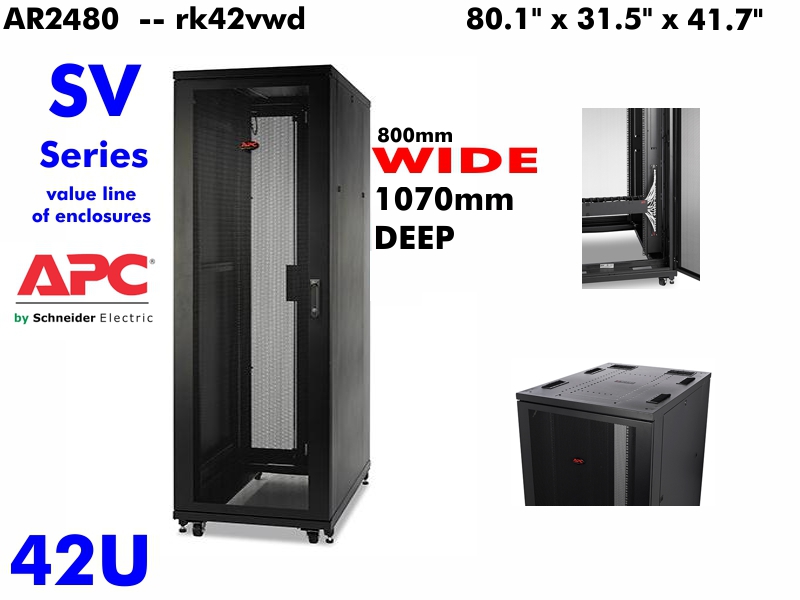 rk42vwd APC Netshelter AR2480 SV 42U Rack Server