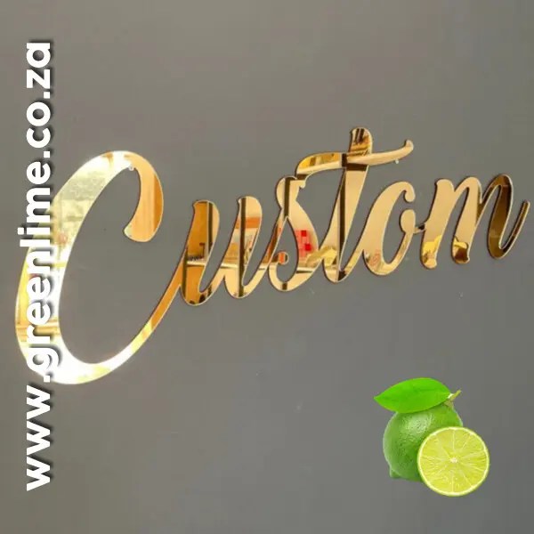 Mirror Wall Name (Font Sample Little Lara) Laser Cut Letters. Wooden