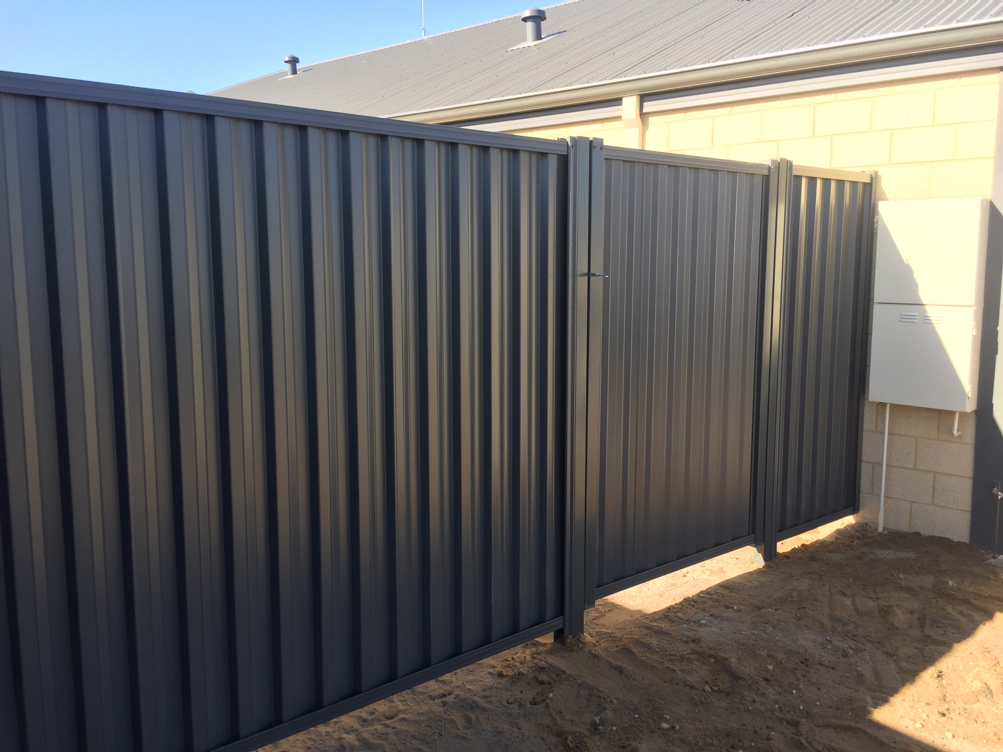 Colorbond Gate and Panel — Greenline Fencing & Gates