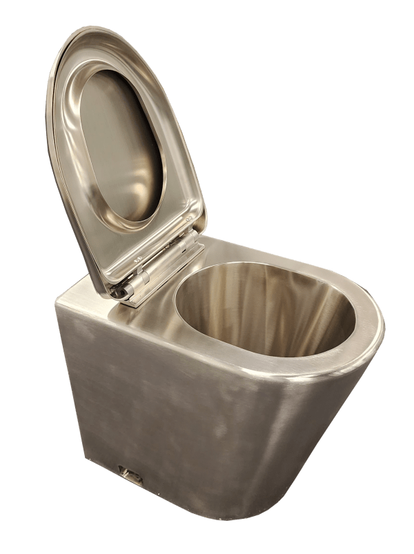 Stainless Steel Pedestal with Slow Close Seat Green Loo Composting